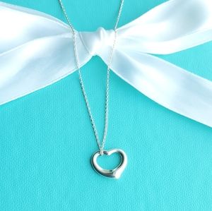 16mm Peretti open heart pendant necklace